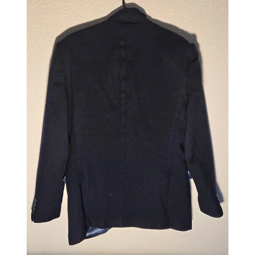 Sophisticated Black Saks Fifth Ave Loro Piana Men's Suit Jacket